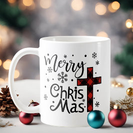 Taza De Café Navidades cristianos de Merry Christ Mas