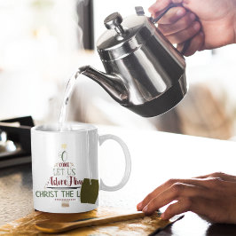 Taza De Café Navidades cristianos rusos carol tipografía