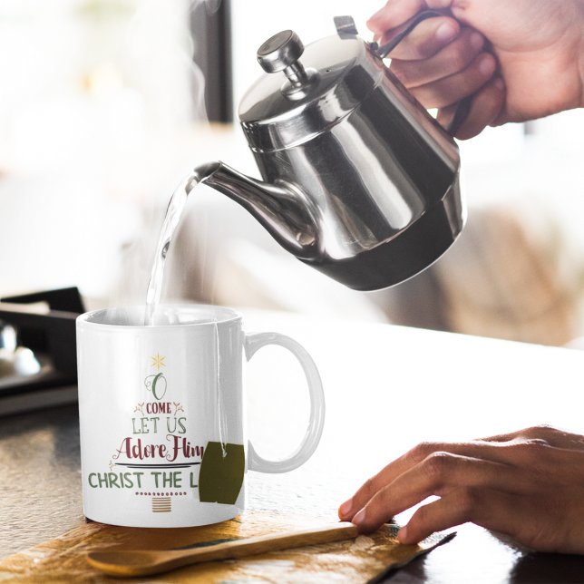 Taza De Café Navidades cristianos rusos carol tipografía (Subido por el creador)