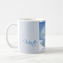 Taza De Café Navidades Cute Blues de Invierno