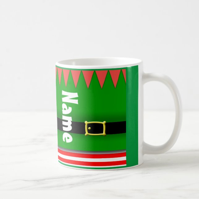 Taza De Café Navidades Cute Elf Holiday Coffee Tea Mug (Derecha)