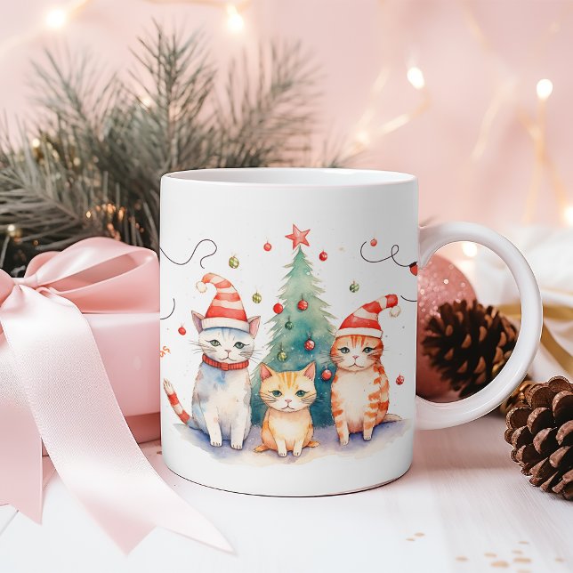 Taza De Café Navidades Cute Meowy gatos (Subido por el creador)