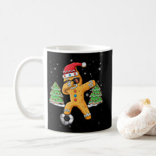 Taza De Café Navidades Dabbing Gingerbread Soccer Sport Santa