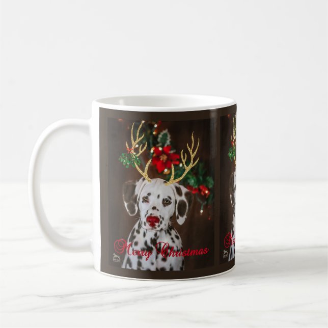 Taza De Café Navidades Dalmatian (Izquierda)