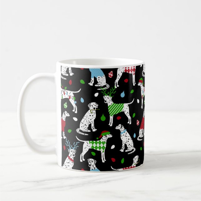 Taza De Café Navidades Dalmatian Coffee Mug (Izquierda)