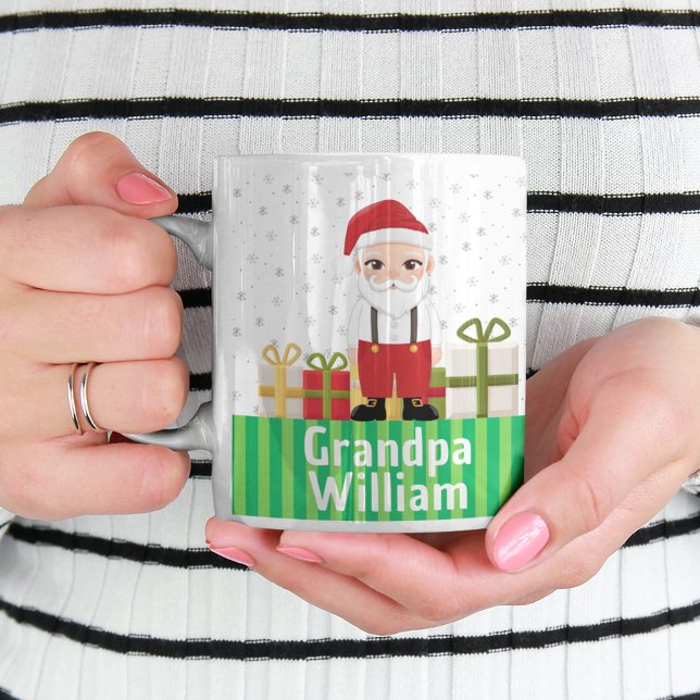 Taza De Café Navidades de abuelo personalizados dan vacaciones  (Subido por el creador)