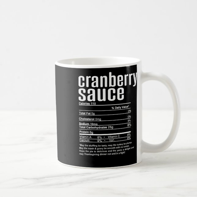 Taza De Café Navidades de Acción de Gracias Cranberry Sauce Nut (Derecha)