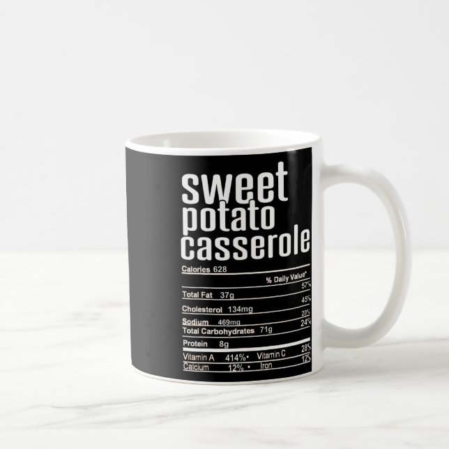 Taza De Café Navidades de Acción de Gracias Dulce Potato Cerole (Derecha)