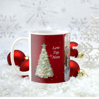 Taza De Café Navidades de acuarela encantadores festivos