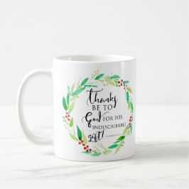 Taza De Café Navidades de acuarela escriben literalmente sobre 