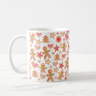 Taza De Café navidades de acuarela galletas de pan de jengibre