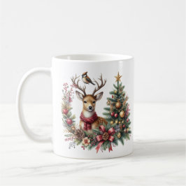 Taza De Café Navidades de acuarela reno