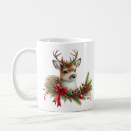 Taza De Café Navidades de acuarela reno