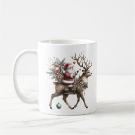 Taza De Café Navidades de acuarela reno