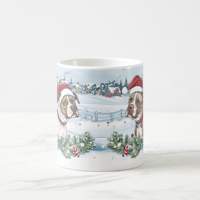 Taza De Café Navidades de American Staffordshire (Centro)