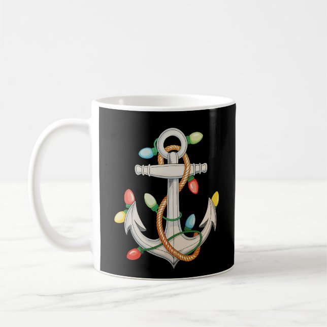 Taza De Café Navidades de Anchor Xmas Luces en barco de vela (Izquierda)