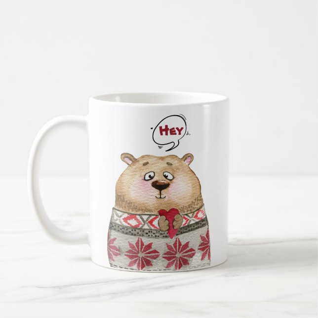 Taza De Café Navidades de animales de bosque cutáneo (Izquierda)