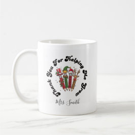 Taza De Café Navidades de aprecio docente - Lápices festivos