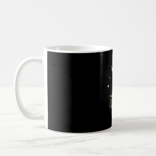 Taza De Café Navidades de árbol de perros boxer iluminan Navida (Izquierda)