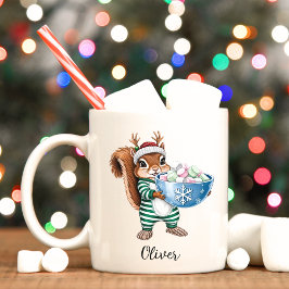Taza De Café Navidades de ardilla divertida Mug