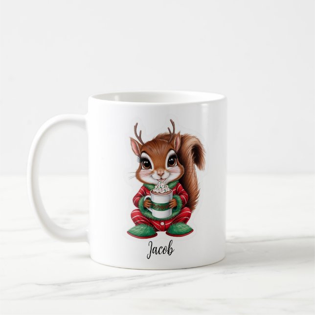 Taza De Café Navidades de ardilla para bebés (Izquierda)