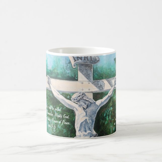 Taza De Café Navidades de arte original - Isaiah 9:6 (Centro)