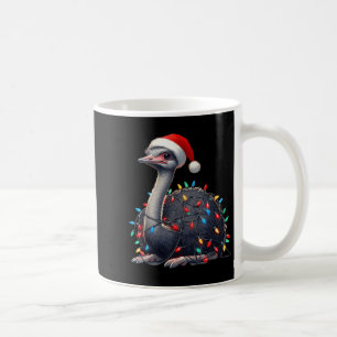 Taza De Café Navidades de avestruz iluminan divertida Santa Hat