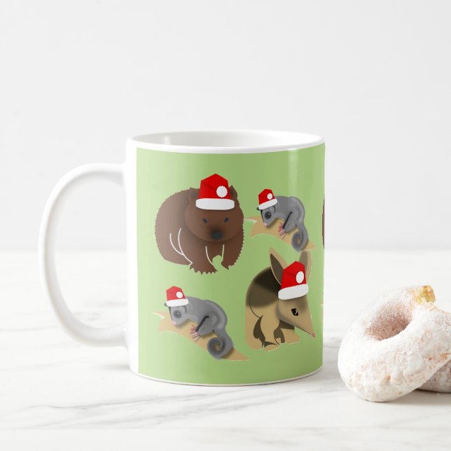 Taza De Café Navidades de Baby Animals de Australia (Con donut)