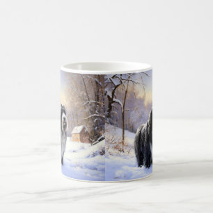 Taza De Café Navidades De Beart Collie Let It Snow