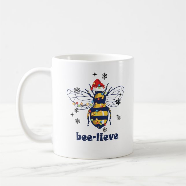 Taza De Café Navidades de BeeLieve son Navidades apicultores am (Izquierda)