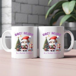 Taza De Café Navidades de biblioteca de Santa Claus acogedores 