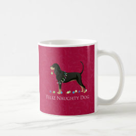 Taza De Café Navidades de Black and Tan Coonhound