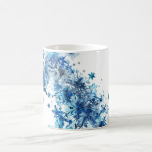 Taza De Café Navidades de Blue Snowflakes