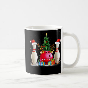 Taza De Café Navidades de boliche divertidos Santa Hat Xmas Bow