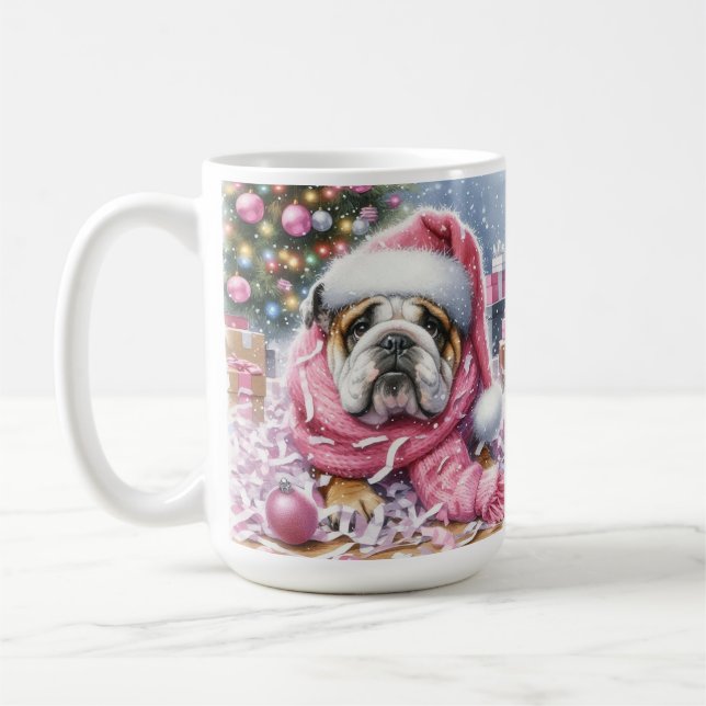 Taza De Café Navidades de Bulldog rosado ‘ dijeron que nadie nu (Izquierda)
