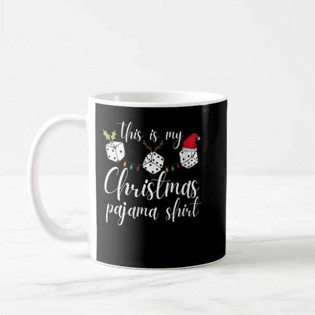 Taza De Café Navidades de Bunco mujeres Juego de dados Pajama (Izquierda)