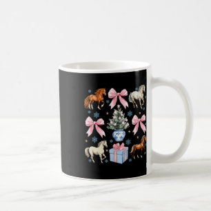 Taza De Café Navidades de caballos Coquette Bow