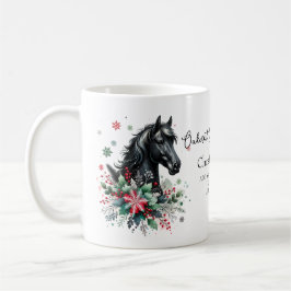 Taza De Café Navidades de caballos de invierno
