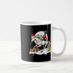 Taza De Café Navidades de caballos de Santa Great Dane Riding