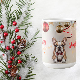 Taza De Café Navidades de cachorros de Bulldog baratos de perso