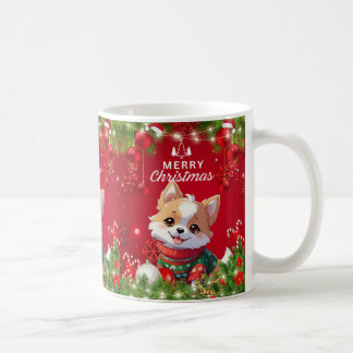 Taza De Café "Navidades de cachorros festivos"