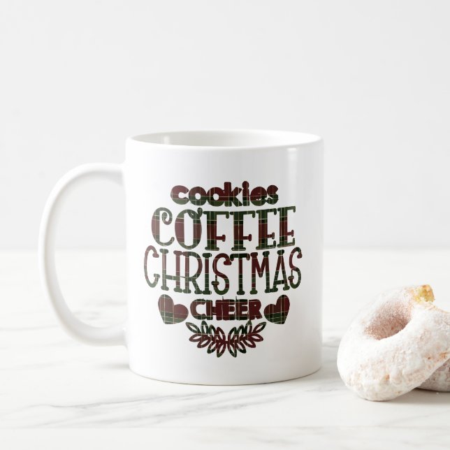 Taza De Café Navidades de café de cocina celebran cita personal (Con donut)
