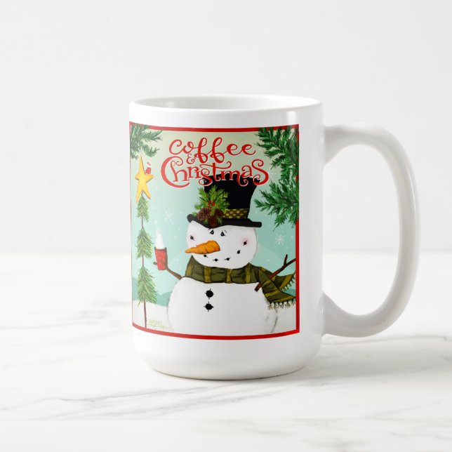 Taza De Café Navidades de café se burlan de la melena de muñeco (Derecha)