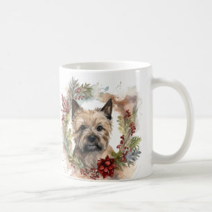 Taza De Café Navidades de Cairn Terrier en una presentación fes