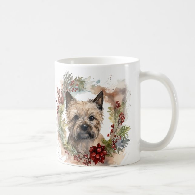 Taza De Café Navidades de Cairn Terrier en una presentación fes (Derecha)