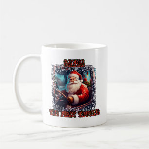 Taza De Café Navidades de camioneros de Santa Claus fest
