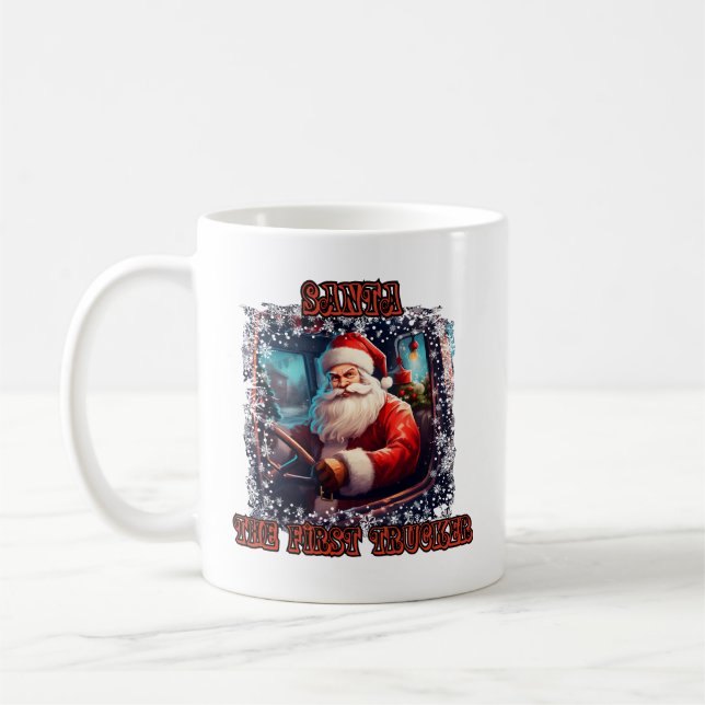 Taza De Café Navidades de camioneros de Santa Claus fest (Izquierda)
