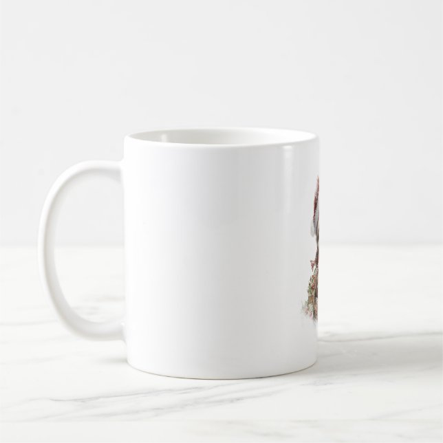 Taza De Café Navidades de camisetas eslovacas Santa Hat (Izquierda)