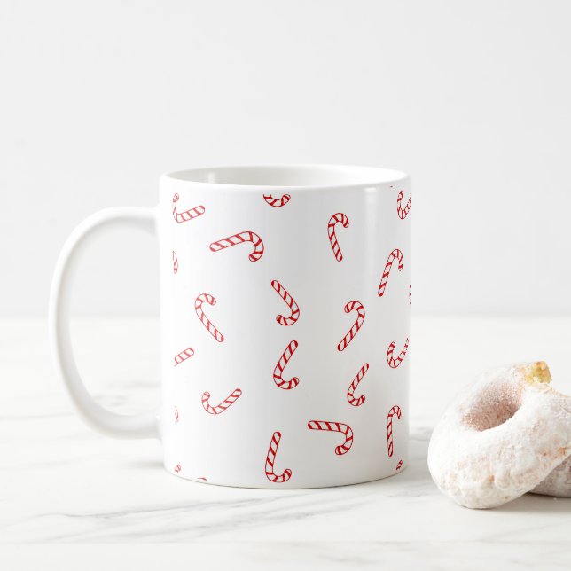Taza De Café Navidades de Candy Cane (Con donut)