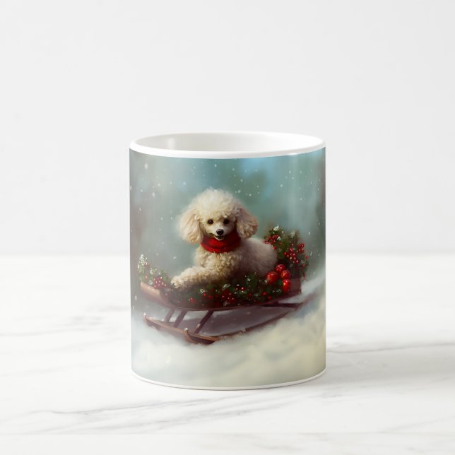 Taza De Café Navidades de carne de perro en invierno (Centro)